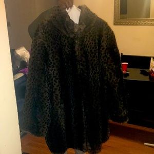 Fur coat  reversible gently used still has life very nice and soft